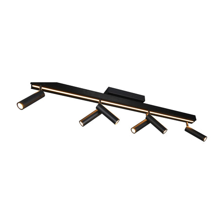 Zeno 7 Light LED Linear Chandelier – Matt Black