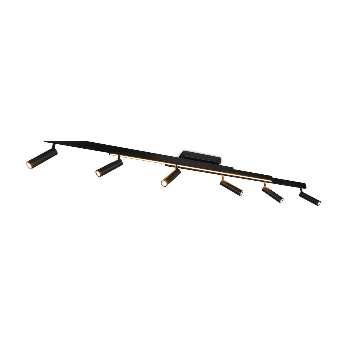 Zeno 7 Light LED Linear Chandelier – Matt Black