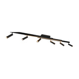 Zeno 7 Light LED Linear Chandelier – Matt Black