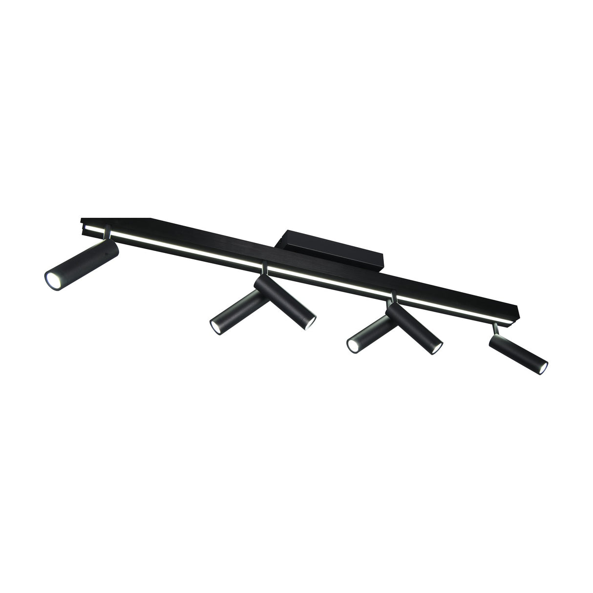 Zeno 7 Light LED Linear Chandelier – Matt Black