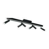 Zeno 7 Light LED Linear Chandelier – Matt Black