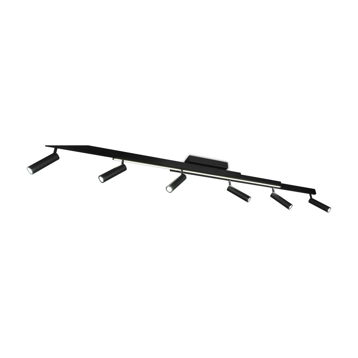 Zeno 7 Light LED Linear Chandelier – Matt Black