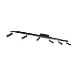 Zeno 7 Light LED Linear Chandelier – Matt Black