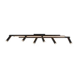 Zeno 7 Light LED Linear Chandelier – Matt Black