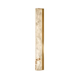 The Zenvia LED Alabaster Wall Light – Brushed Brass & Soft White is a vertical, rectangular sconce with a textured Spanish alabaster front and brushed brass sides, glowing gently from within against a white background.