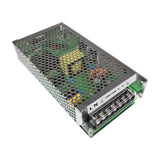 Mercury 13.8V 15A switch mode PSU with perforated metal casing and screw terminal block labelled L, N, COM, V+, ADJ, shown on a white background.