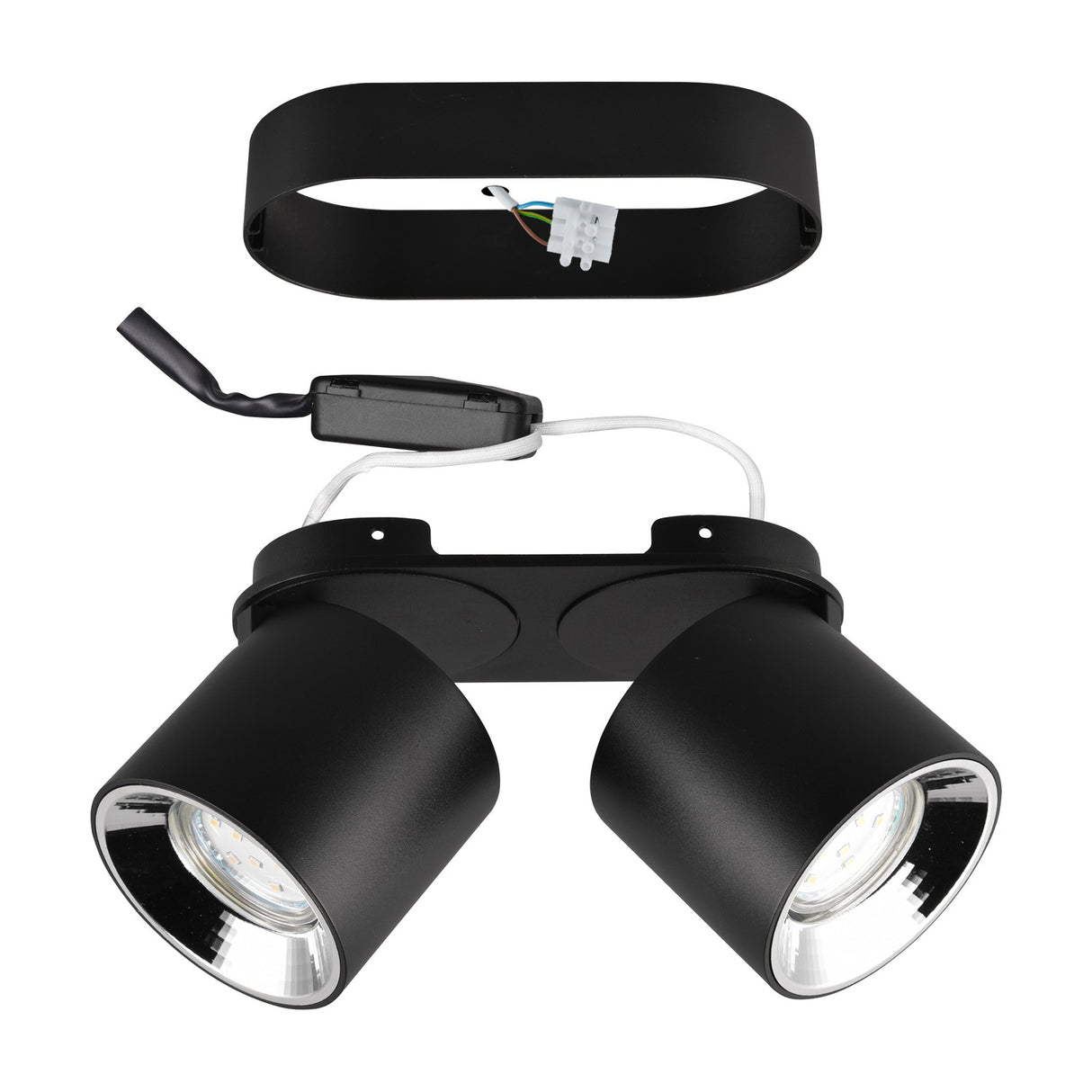Guayana 2 Light Ceiling Light – Matt Black