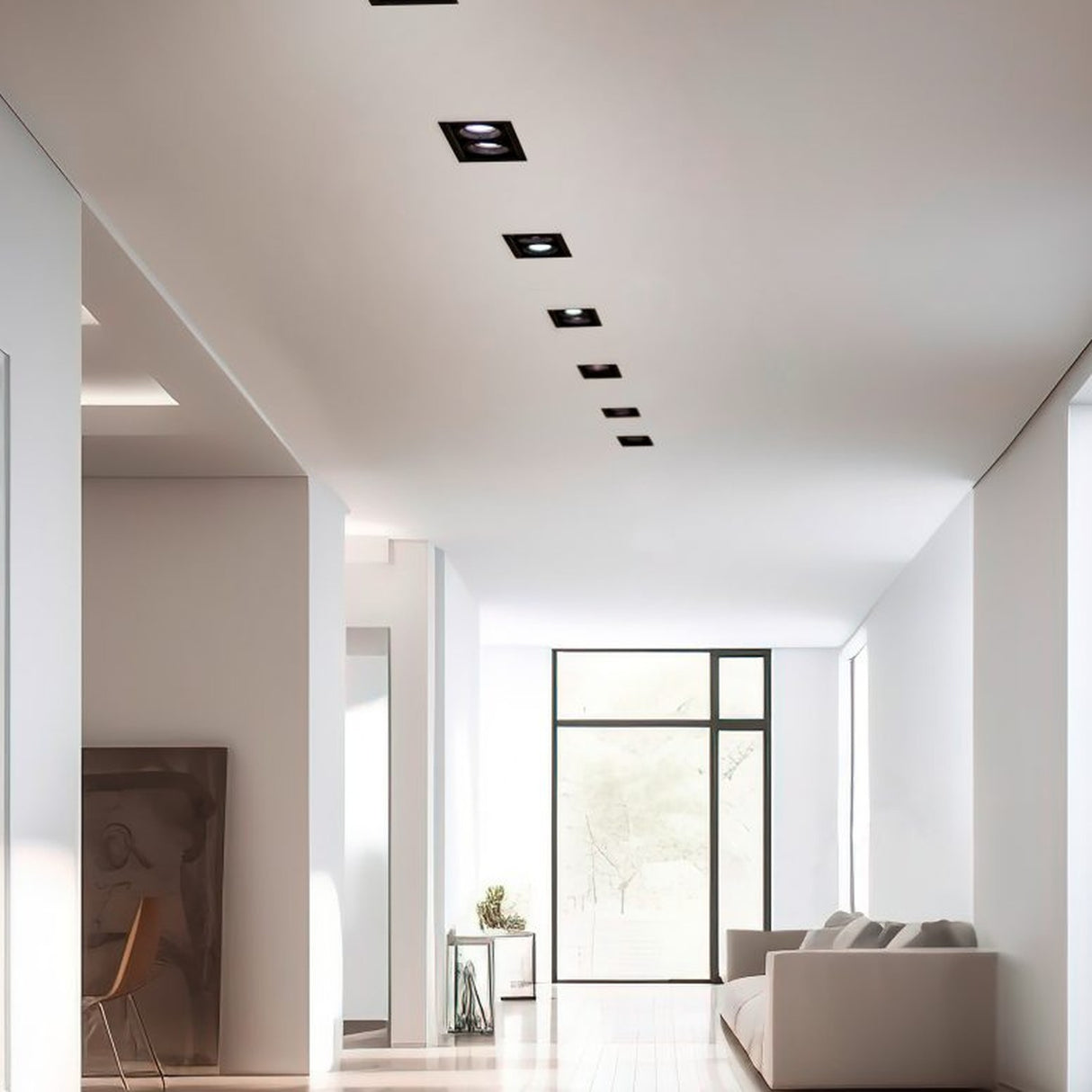 Kenai 2 Light Square Downlight – Matt Black