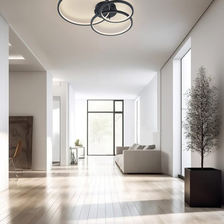 Aaron 3 Light LED Circular Ceiling Light – Anthracite