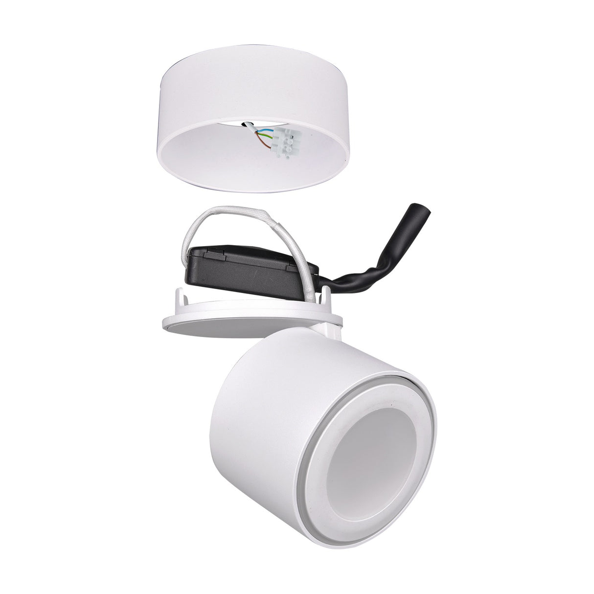 Taurus LED Glass Ceiling Light – Matt White