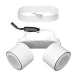 Taurus 2 Light LED Circular Ceiling Light – Matt White