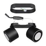 Taurus 2 Light LED Glass Ceiling Light – Matt Black