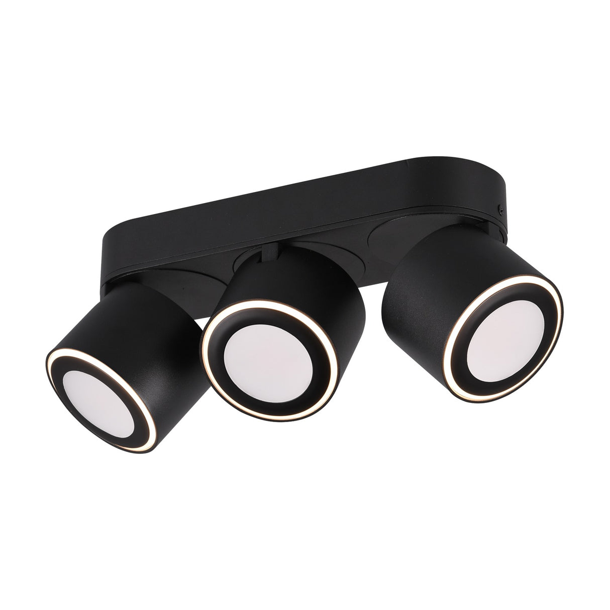 Taurus 3 Light LED Circular Ceiling Light – Matt Black