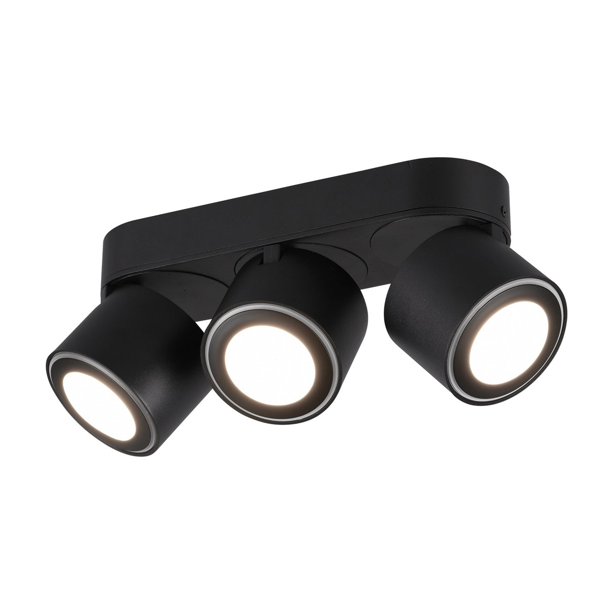 Taurus 3 Light LED Circular Ceiling Light – Matt Black