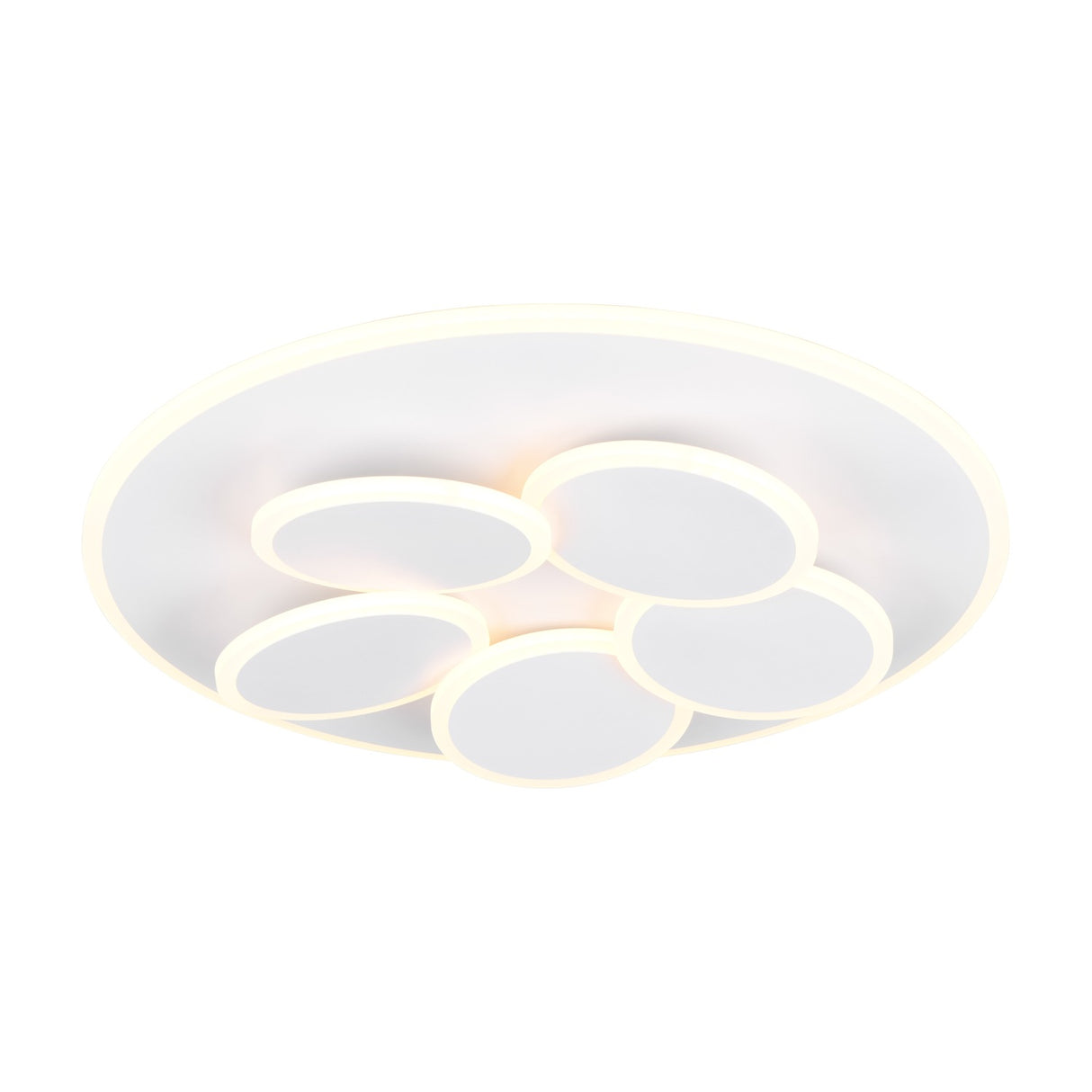Mandala 6 Light LED Round Chandelier – Matt White