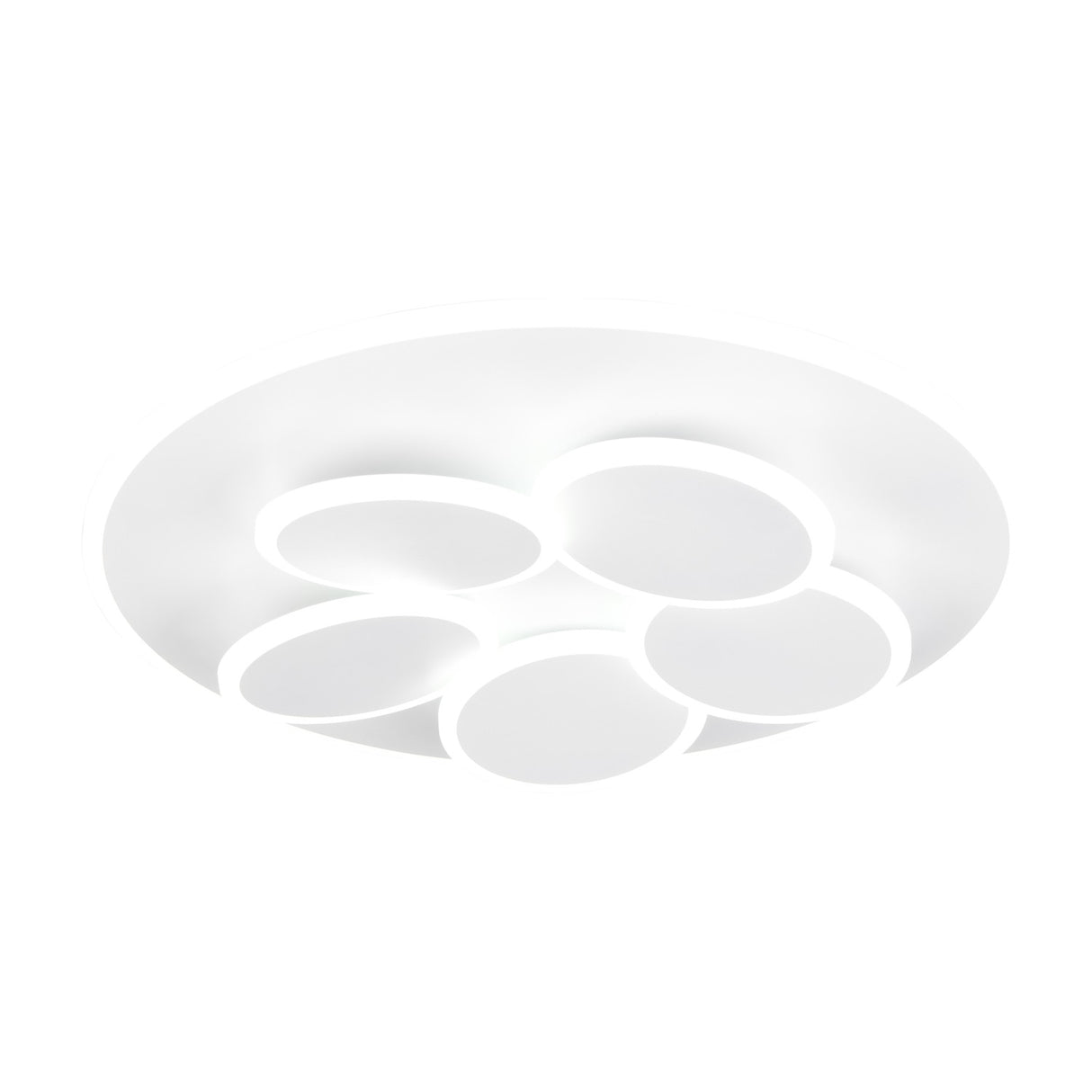 Mandala 6 Light LED Round Chandelier – Matt White