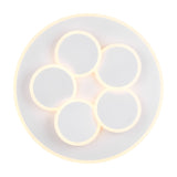 Mandala 6 Light LED Round Chandelier – Matt White