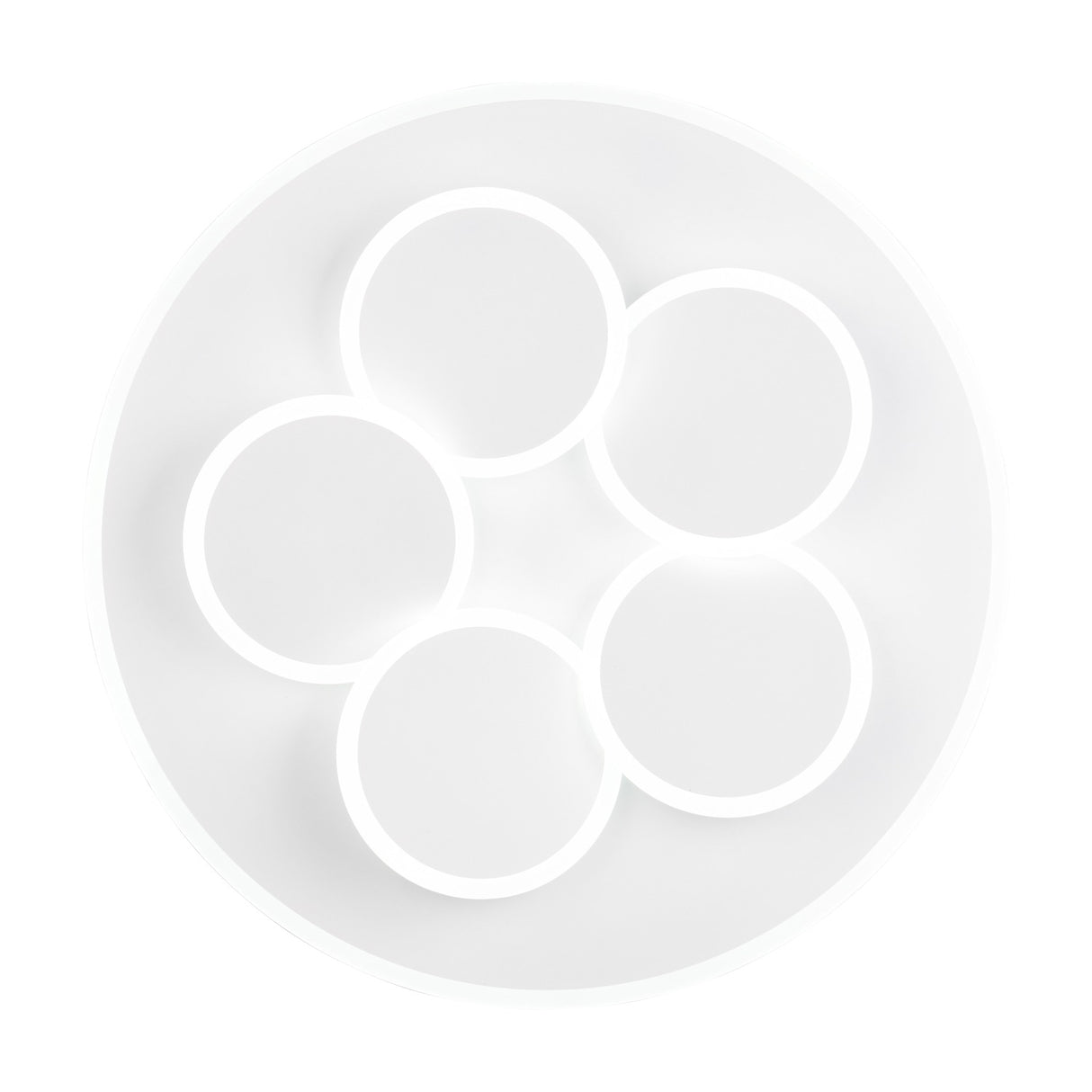 Mandala 6 Light LED Round Chandelier – Matt White