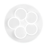 Mandala 6 Light LED Round Chandelier – Matt White