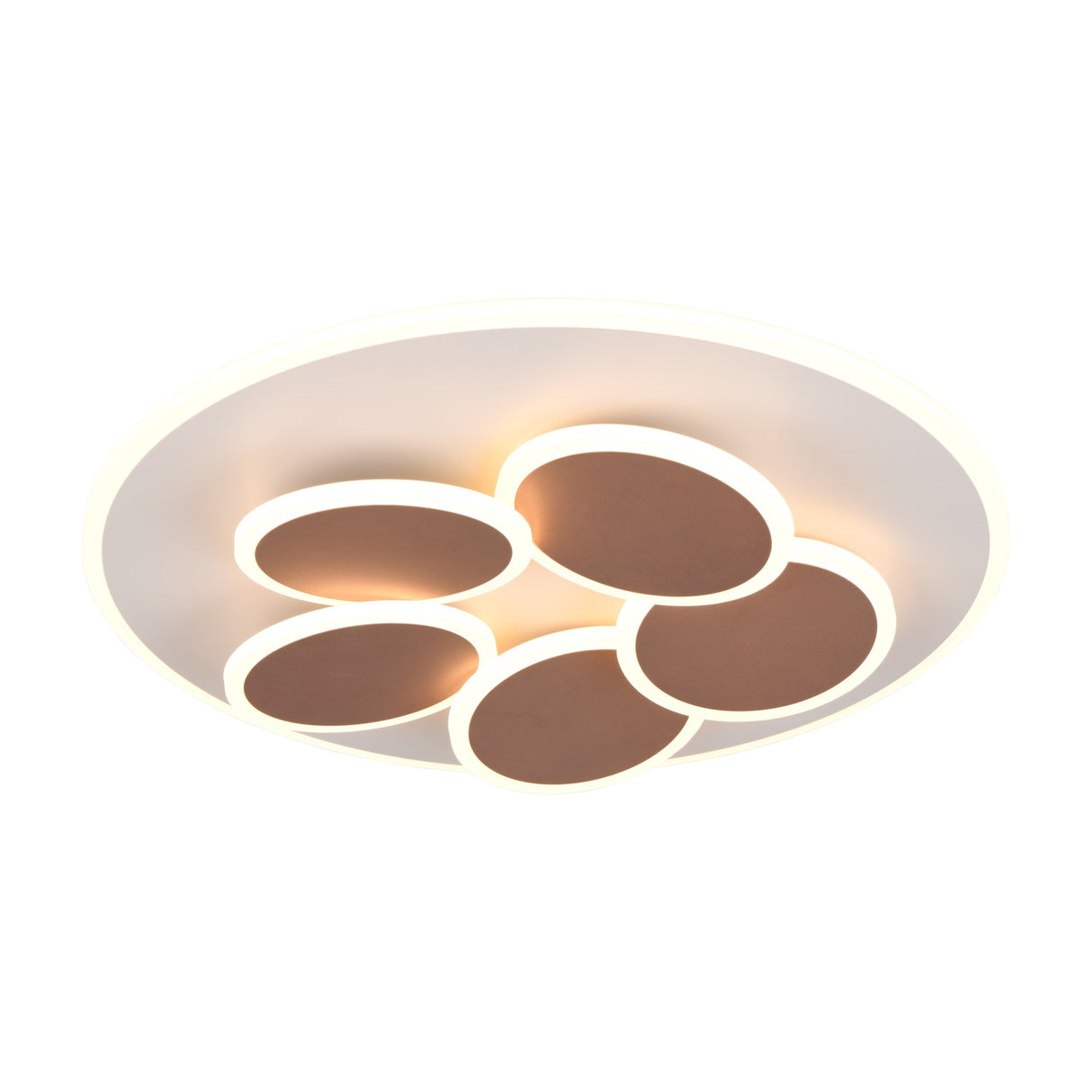 Mandala 5 Light LED Round Ceiling Light – Warm Grey