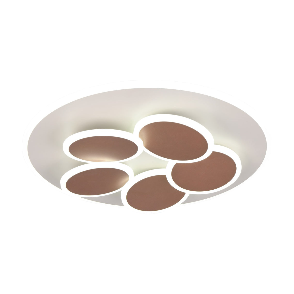 Mandala 5 Light LED Round Ceiling Light – Warm Grey