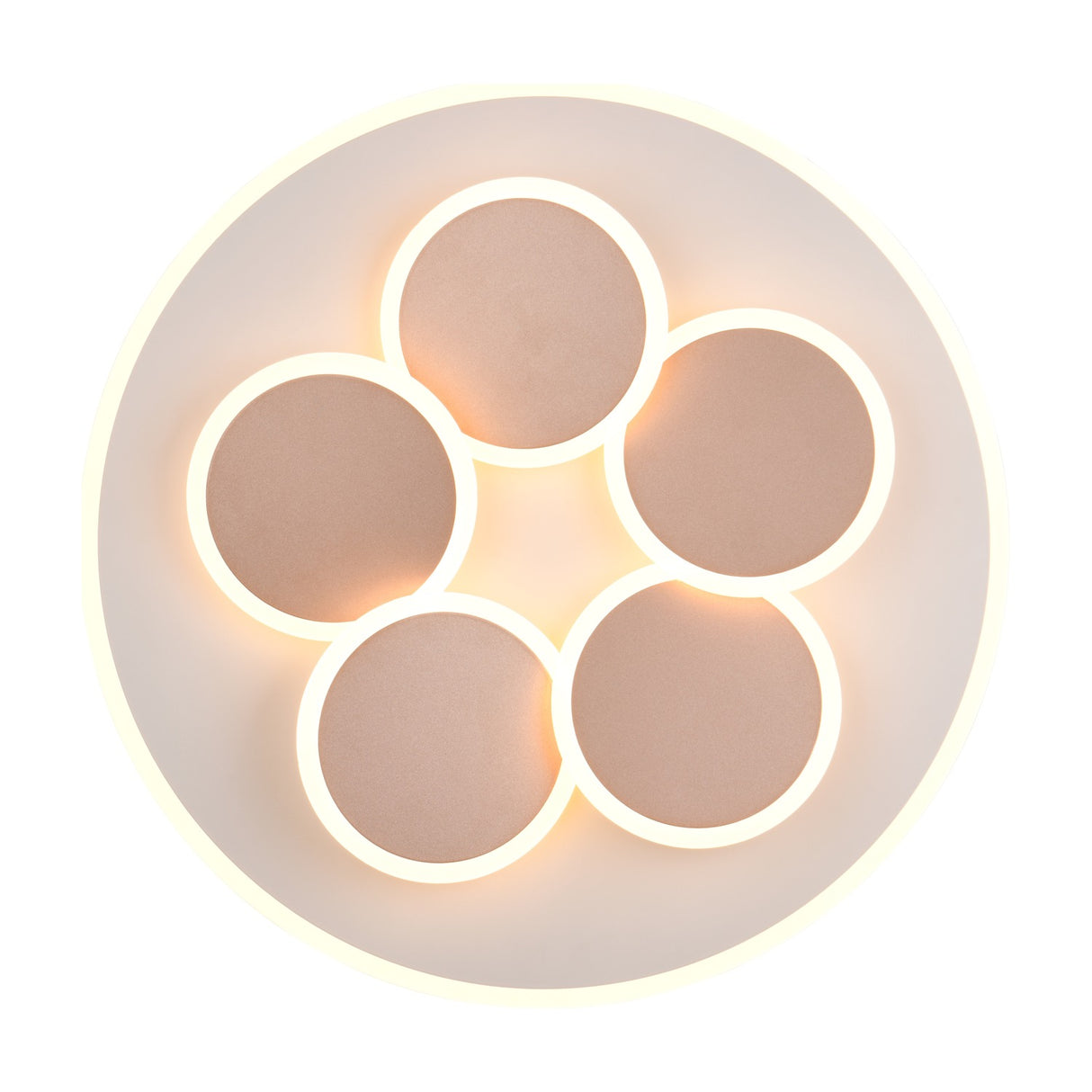 Mandala 5 Light LED Round Ceiling Light – Warm Grey
