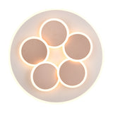 Mandala 5 Light LED Round Ceiling Light – Warm Grey