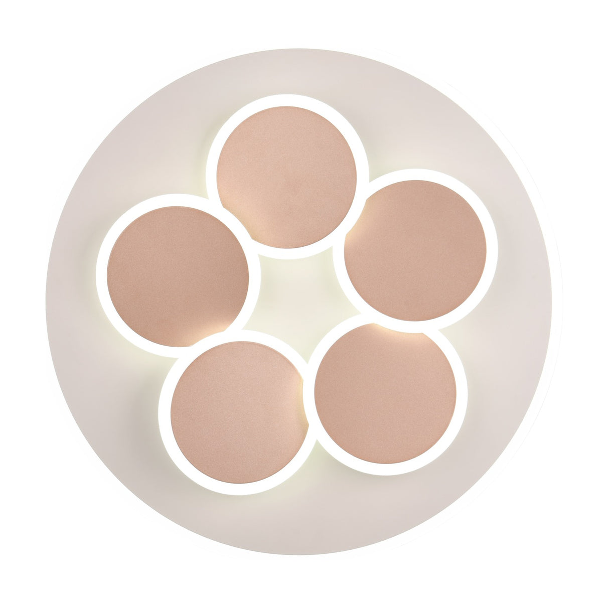 Mandala 5 Light LED Round Ceiling Light – Warm Grey
