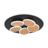 Mandala 5 Light LED Round Ceiling Light – Black & Gold