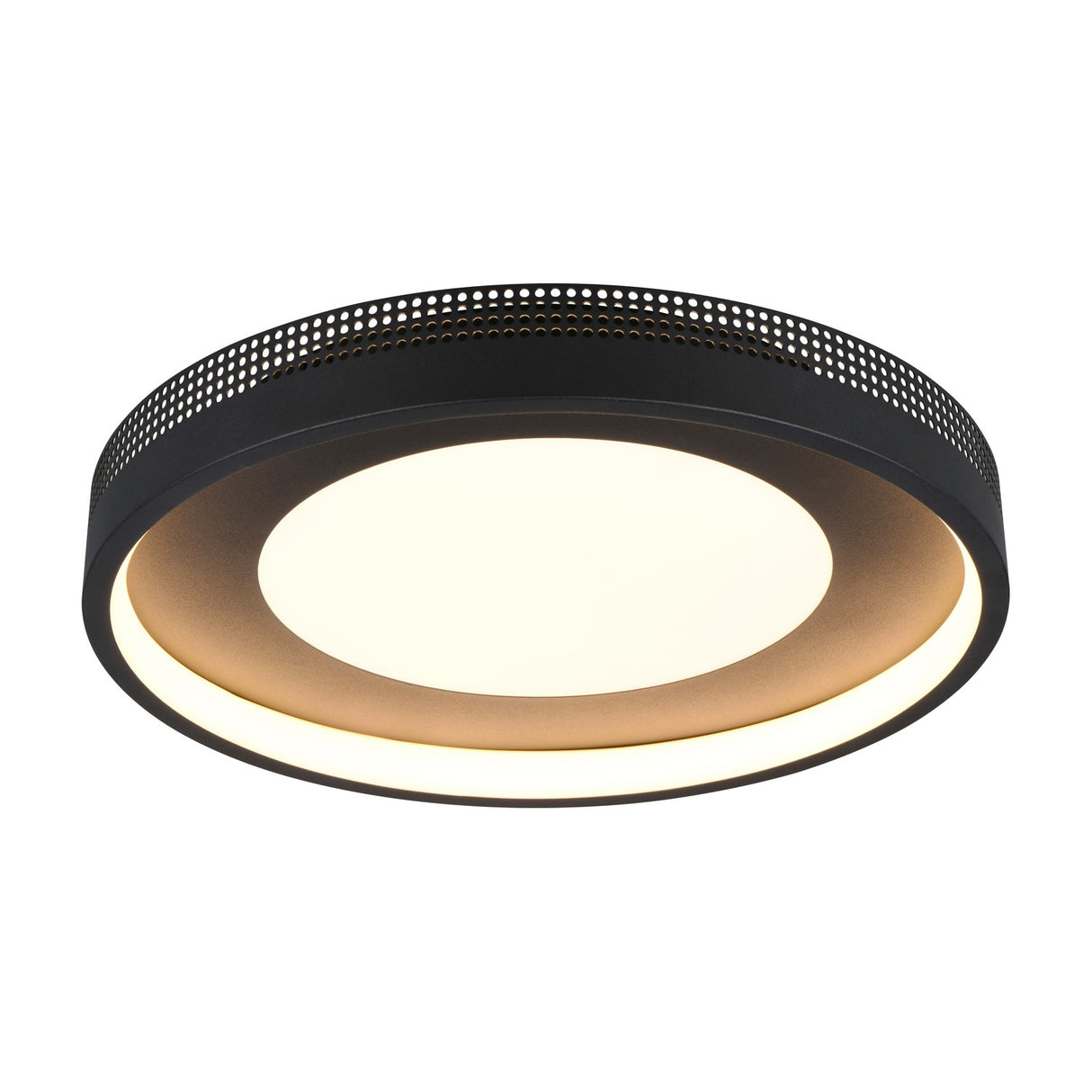 Solea LED Round Ceiling Light – Black & Gold