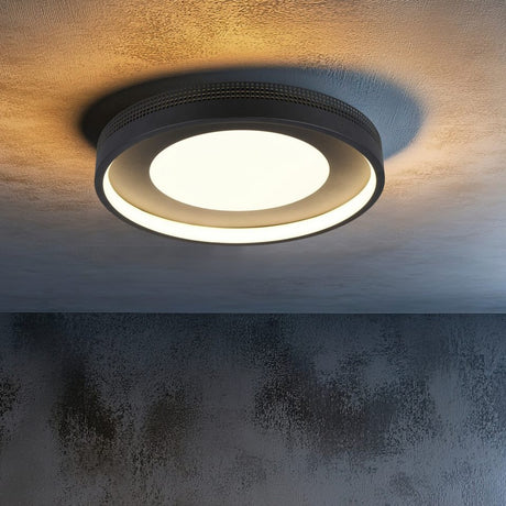 Solea LED Round Ceiling Light – Black & Gold