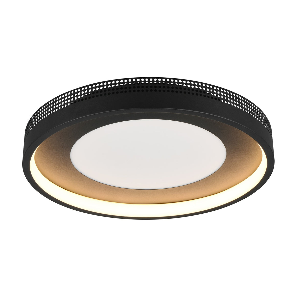Solea LED Round Ceiling Light – Black & Gold