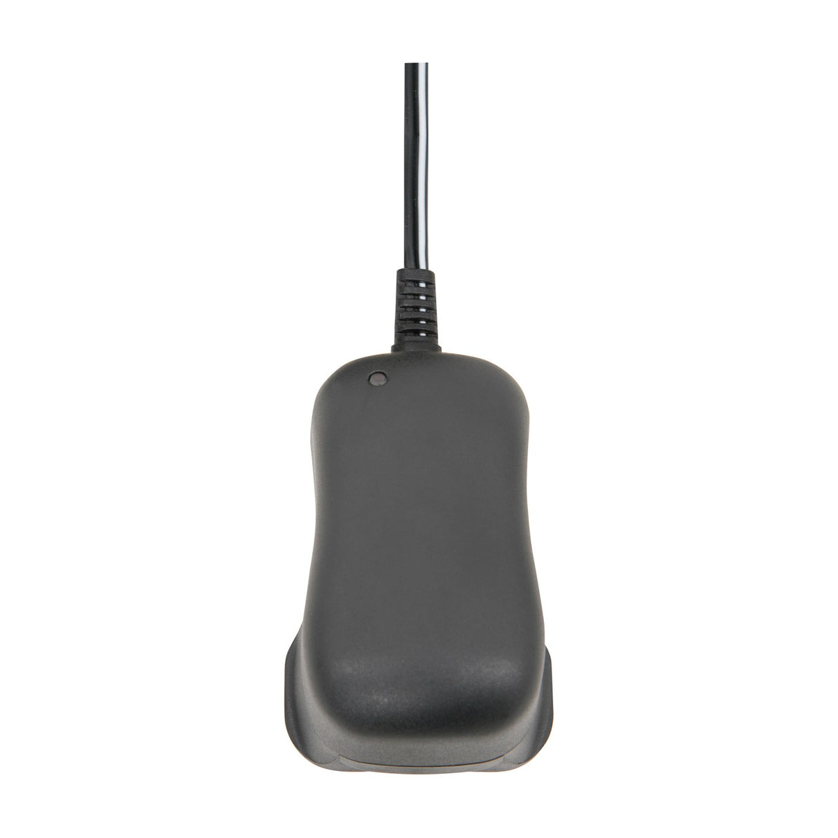 Mercury 12V 1000mA switch mode power supply by AVSL, black casing with attached output cable and small indicator light, shown on a white background.