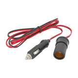 Mercury 12V DC cigar lighter extension lead by AVSL with 2m red and black cable, fused male plug and female socket, shown on a white background.