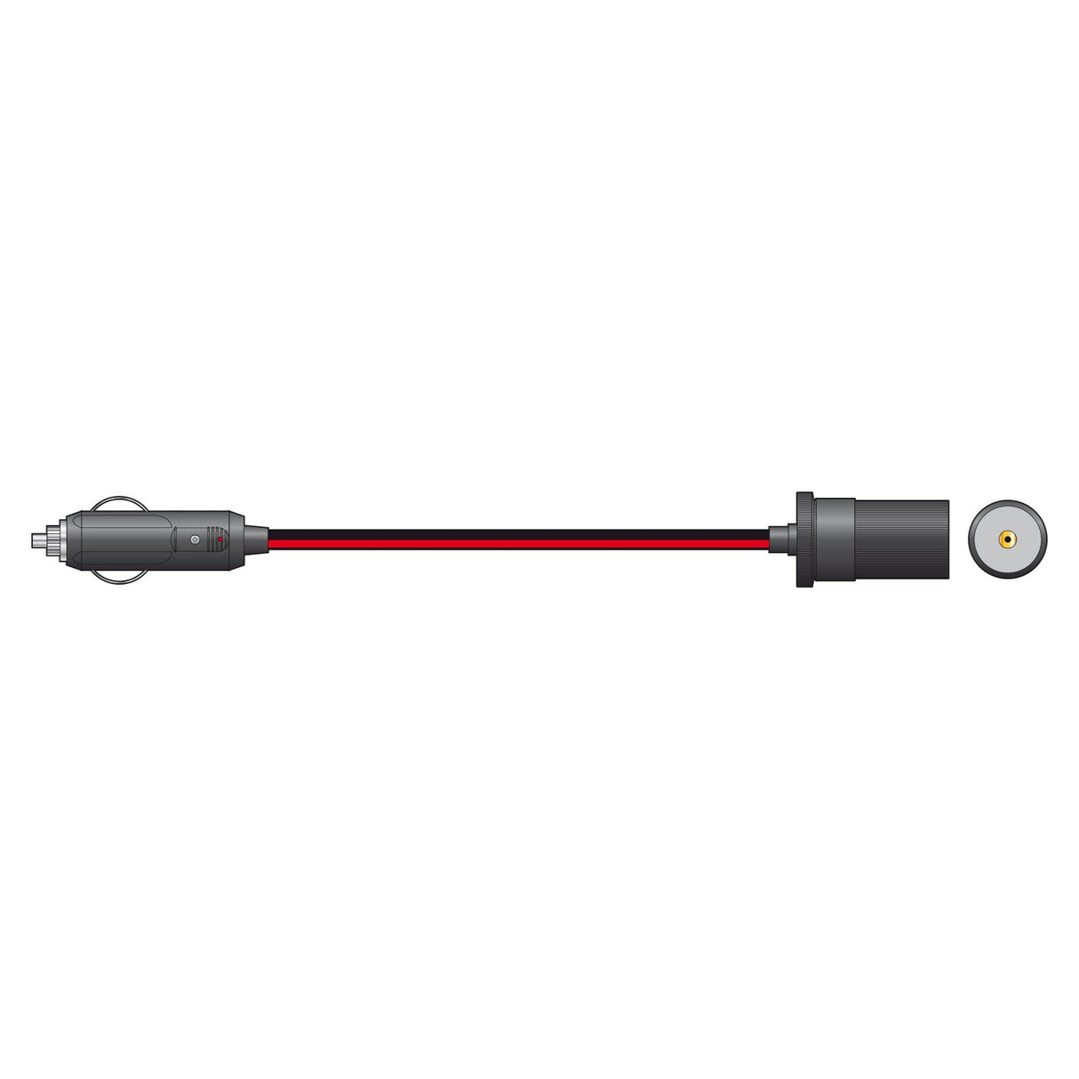 Mercury 12V DC Cigar Lighter Extension Lead - 2m