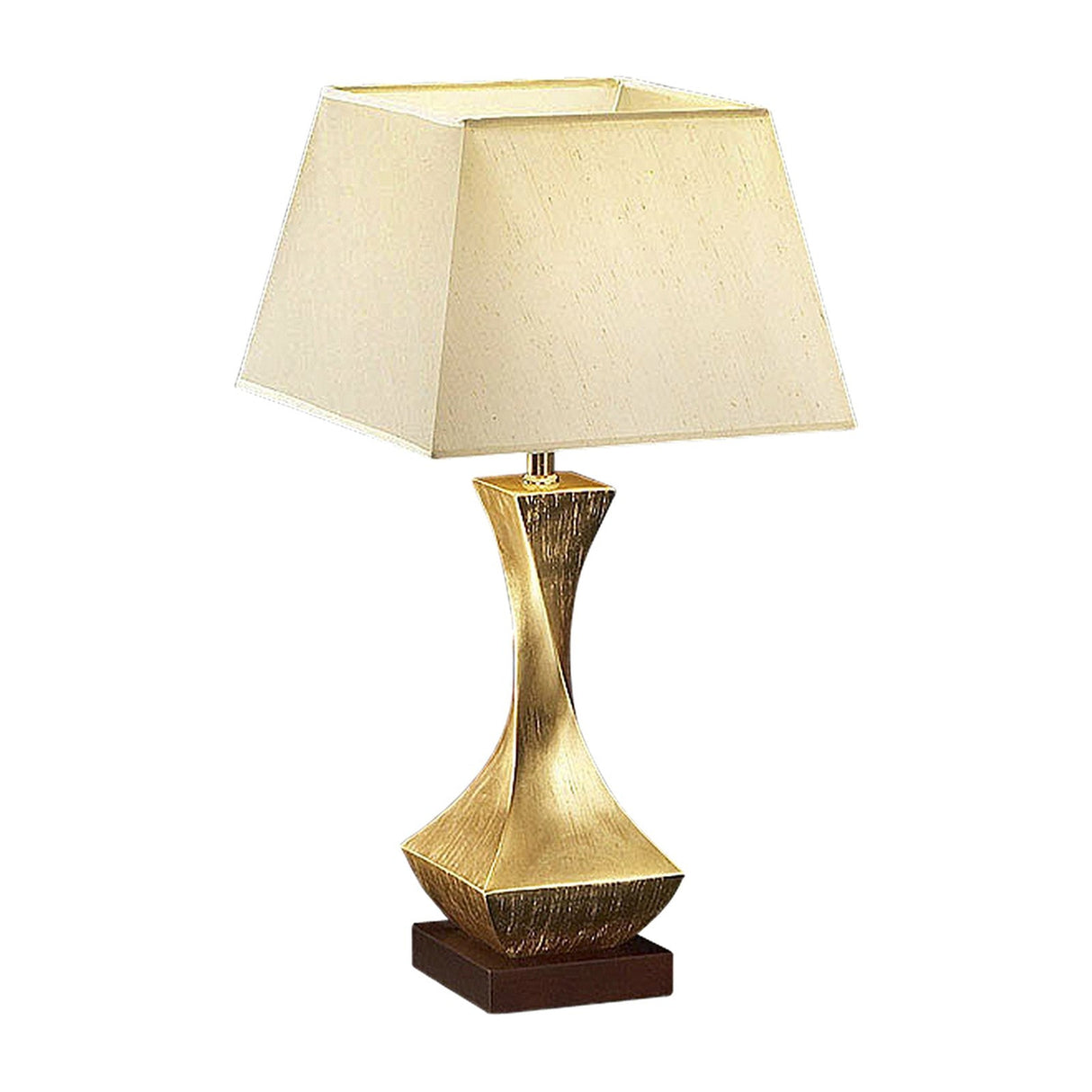 Deco Table Lamp - Gold Leaf and Walnut