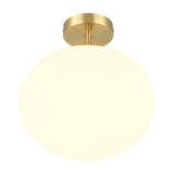 Fomento Glass Ceiling Light – Satin Brass