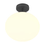 Fomento Glass Ceiling Light – Matt Black