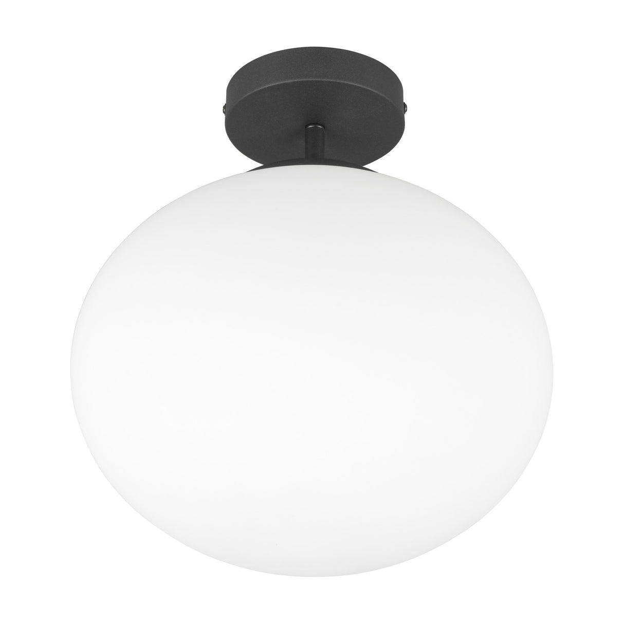 Fomento Glass Ceiling Light – Matt Black