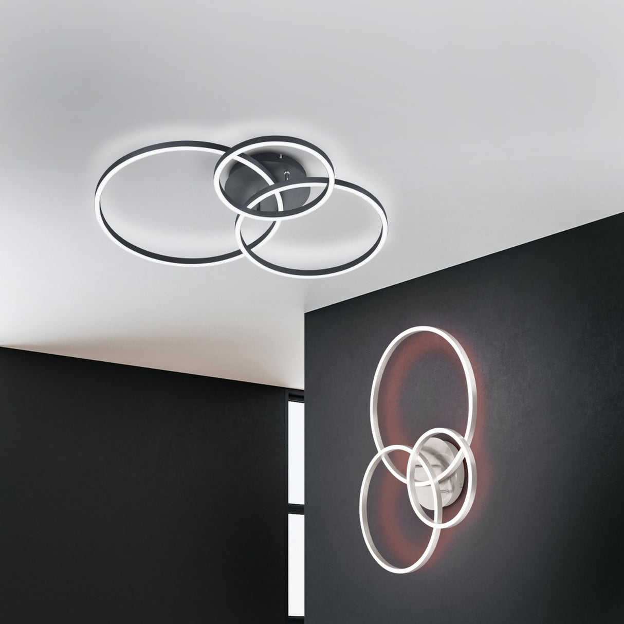 Winona 3 Light LED Circular Ceiling Light – Satin Nickel