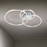 Winona 3 Light LED Circular Ceiling Light – Satin Nickel