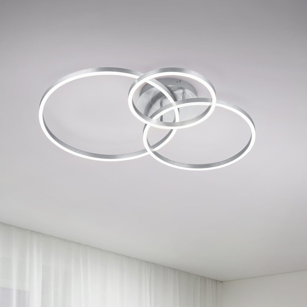 Winona 3 Light LED Circular Ceiling Light – Satin Nickel