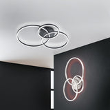 Winona 3 Light LED Circular Ceiling Light – Matt Black