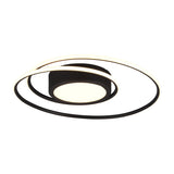 Yava LED Remote Control Circular Ceiling Light – Matt Black
