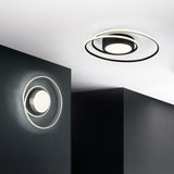 Yava LED Remote Control Circular Ceiling Light – Matt Black