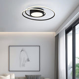 Yava LED Remote Control Circular Ceiling Light – Matt Black