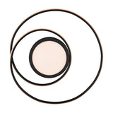 Yava LED Remote Control Circular Ceiling Light – Matt Black