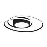Yava LED Remote Control Circular Ceiling Light – Matt Black