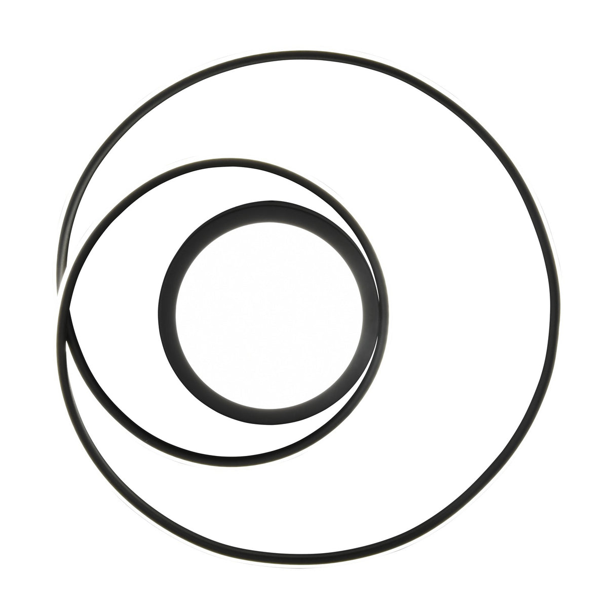 Yava LED Remote Control Circular Ceiling Light – Matt Black