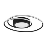 Yava LED Remote Control Circular Ceiling Light – Matt Black